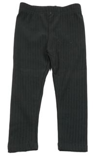 Antracitové rebrované zamatové legíny George