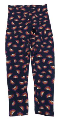 Tmavomodré zateplené legíny s duhami C&A