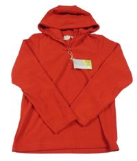 Nové - Červená fleecová funkčná mikina s logom a kapucňou Mountain Warehouse