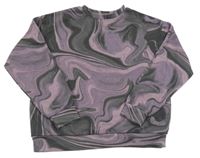 Sivo-fialová vzorovaná mikina Primark