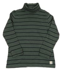 Tmavozeleno-tmavomodrý pruhovaný rolák Zara