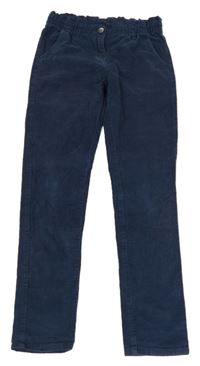 Tmavomodré skinny manšestráky Alive