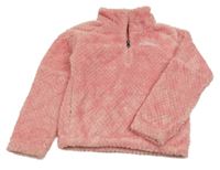 Růžová plyšová mikina s logem Columbia