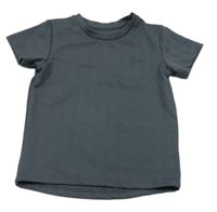 Antracitové žebrované tričko Matalan