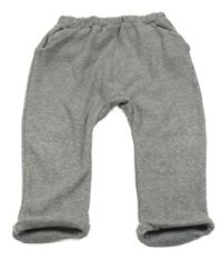 Sivé zateplené baggy tepláky s ňufáčikom 