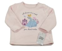 Nové - Svetloružová fleecová mikina s Popelkou George