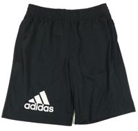 Čierne športové kraťasy s logom Adidas