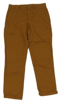 Hnedé chino plátenné nohavice H&M
