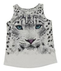 Biely top s leopardom C&A