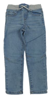 Svetlomodré elastické slim rifle s úpletovým pasom Denim Co.