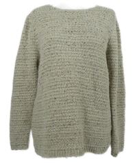 Dámský smetanovo-modrý melírovaný chlupatý svetr Just Elegance 