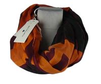 Nové - Dámská oranžovo-purpurová vzorovaná límcová šála Tom Tailor 