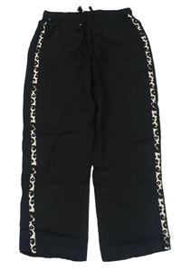 Čierne ľahké nohavice s proužkem H&M
