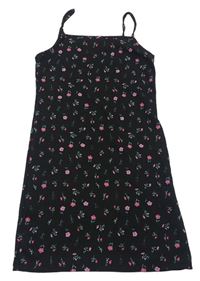 Čierne kvetinové šaty Primark