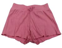 Ružové rebrované bavlnené kraťasy Primark