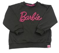 Sivá mikina s nápisom Barbie