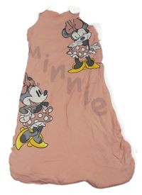 Růžovo-bílý bavlněný zateplený spací pytel s Minnie 