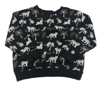 Čierna mikina s tigrami Primark