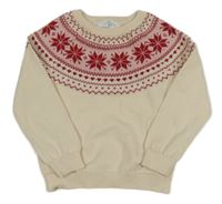 Smetanovo-ružový sveter so vzorom Primark