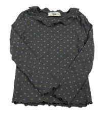 Sivé rebrované tričko s mašličkami C&A