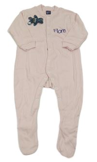 Nové - Světlerůžový overal s nápisem