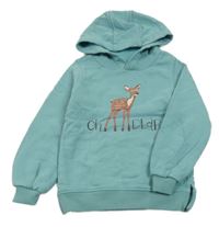Světlemodrá mikina se srnkou a kapucí S. Oliver