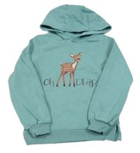 Modrá mikina se srnkou a kapucí S. Oliver