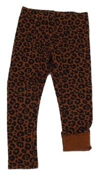 Hnědé tregíny s flíčky H&M