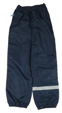 Tmavomodré šusťákové cuff kalhoty TCM