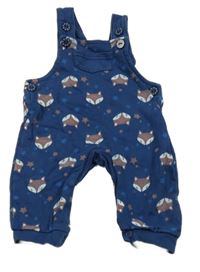 Tmavomodré laclové tepláky s liškami Ergee