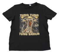 Čierne tričko s Tung Tung Tung Sahur