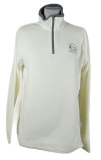 Pánska smotanová fleecová mikina s výšivkou a rolákom Atlas