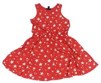 Červené bavlnené šaty s hviezdami GAP