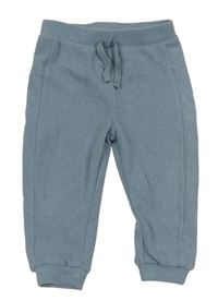 Světlemodré pletené tepláky Primark 