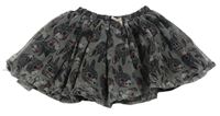 Tmavosivá tylová sukňa so zajačikmi zn. H&M