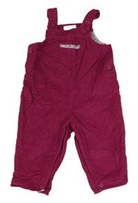 Purpurové na traké podšité manšestráky Jojo Maman Bébé