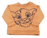 Neónově lososová mikina- Levíý kráľ Disney
