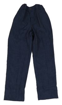 Tmavomodré spoločenské nohavice