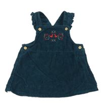 Tmavozelené menšestrové šaty s všivkou