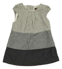 Šedo-tmavošedé vlněné šaty Miniclub