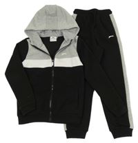 2set - Černo-šedá tepláková souprava Slazenger