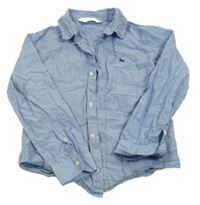 Modrá melírovaná košeľa H&M