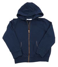 Tmavomodrá prepínaci mikina s kapucňou M&S