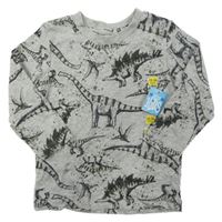 Nové - Šedé triko s dinosaury Matalan