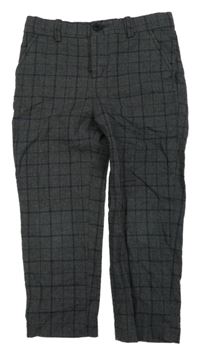Sivo-tmavomodré kockované chino nohavice H&M