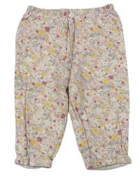 Světlůerůžové kvetované pyžamové nohavice Nutmeg