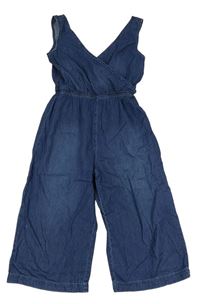 Tmavomodrý lehký riflový culottes overal Next 