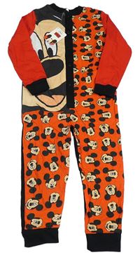 Červeno-černý overal s Mickeym Disney 