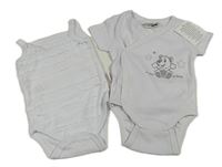 2x - Bílé zavinovací + bílé body s volánky