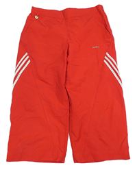 Červené funkčné šušťákové 3/4 nohavice zn. Adidas